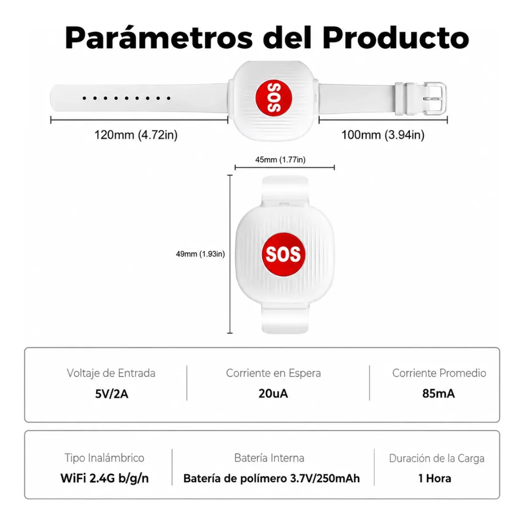 Pulsera SOS que avisa a tu familia con un toque