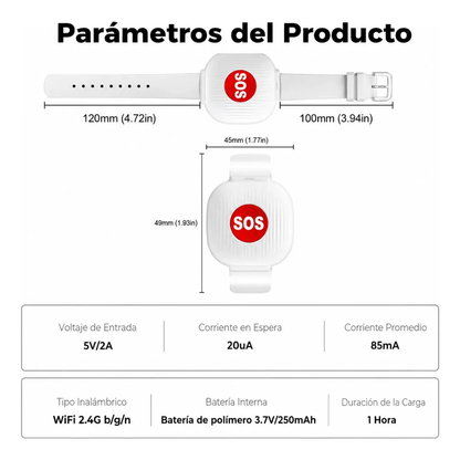 Pulsera SOS que avisa a tu familia con un toque